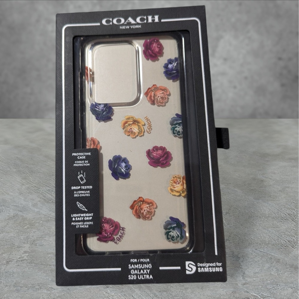 Y8. Coach Protective Case for Samsung‎ Galaxy S20 Ultra In Dreamy Peony Rainbow